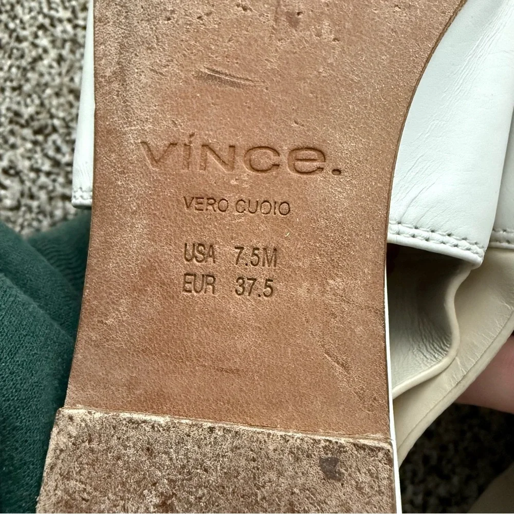 Vince White Leather Sling Back Flats - Picture 5 of 5